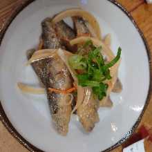 Marinated fried fish in vinegar sauce (Nanban-zuke)