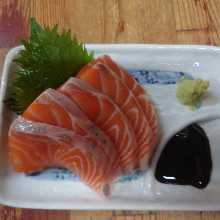 Salmon sashimi