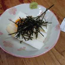 Japanese yam cut into strips