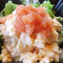 Cod roe potato salad