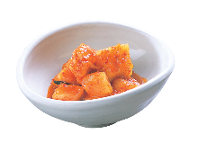 Cubed daikon radish kimchi