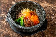 Stone grilled bibimbap