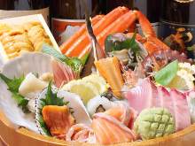 Assorted sashimi