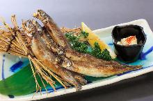 Seared shishamo smelt