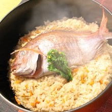 Minced sea bream and rice