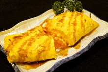 Omelet of spicy cod roe