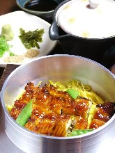 Eel kamameshi (pot rice)
