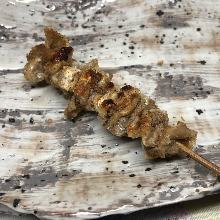 Chicken skin skewer