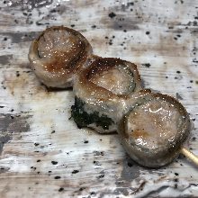 Pork rolled with shiso leaf