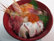 Seafood rice bowl