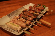 Assorted grilled skewers