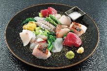 Assorted sashimi