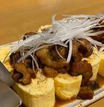 Japanese-style rolled omelet with conger