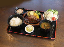 Hamburg steak set meal