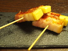 Cheese bacon skewer