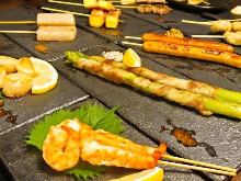 Assorted grilled skewers, 5 kinds