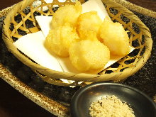 Scallop tempura