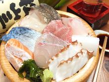 Assorted sashimi