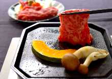 Wagyu beef yakishabu
