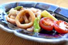Grilled squid with butter