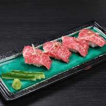 Miyazaki Beef nigiri sushi