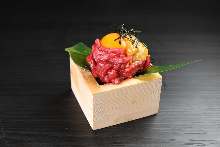 Rare steak tartare