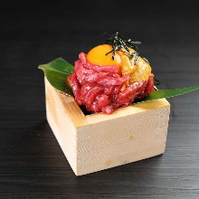 Rare steak tartare