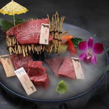 Assorted rare cuts of beef