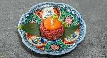 Rare steak tartare