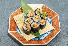 Chanja (Korean spicy marinated cod innards) sushi rolls