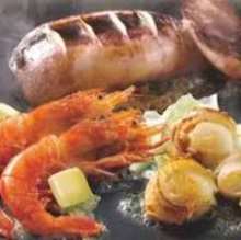 Assorted seafood teppanyaki