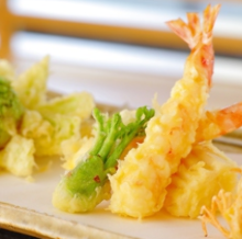 Assorted shrimp and seasonal vegetable tempura