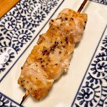 Grilled chicken thigh skewer