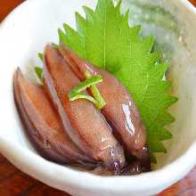 Firefly squid pickled in soy sauce