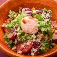 Caesar salad with slow-poached egg