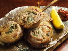 Pork rolled with shiso leaf