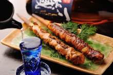 Kiritanpo (grilled rice paste dumpkings)