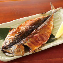 Salted and grilled mackerel