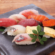 Assorted nigiri sushi, 7 kinds