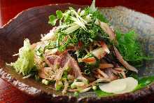 Seared skipjack tuna