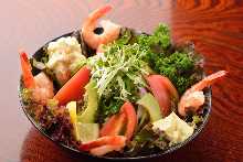 Shrimp and avocado salad