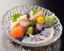 Assorted whitefish sashimi