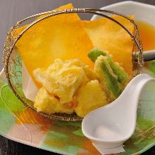 Camembert cheese tempura