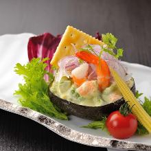 Shrimp and avocado salad