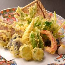 Assorted vegetable tempura