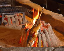 Charcoal grilled mackerel