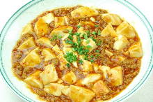 Spicy tofu and ground meat