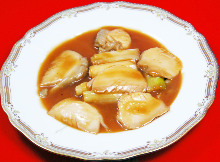 Abalone stewed in soy sauce