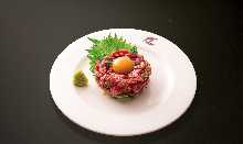 Rare steak tartare