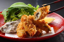 Deep-fried oysters